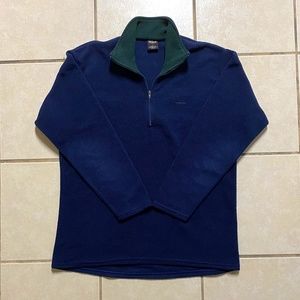 Vintage USA Patagonia Blue Capilene 1/4 Zip Pullover Fleece Men's Size L Large